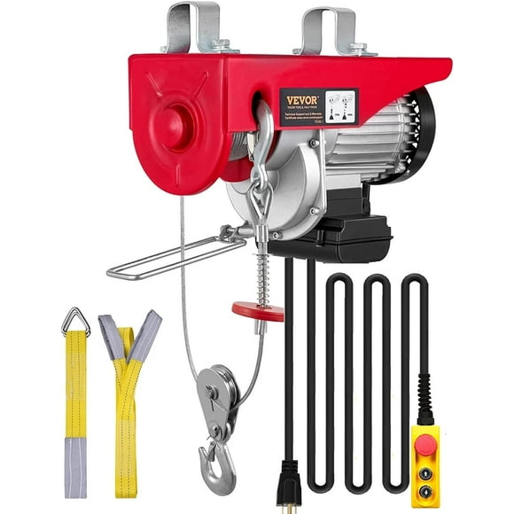 Polipasto eléctrico VEVOR 400 kg 110 V con 6-12 m de altura de elevación 400 kg