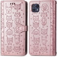 thumbnail image 5 of for Motorola Moto G50 5G (Not 4G) Cartoon Cute Wallet Case,Cat Dog Style Flip Phone Cover with ID Card Holder PU Leather Cases for Motorola Moto G50 5G MG Rose Gold, 5 of 14