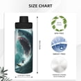 thumbnail image 3 of Goofa Surfing Shark Print 18oz Sports Insulated Kettle With Straw Water Bottle Sports Water Bottle For Running Hiking Cycling Climbing Mans Womans, 3 of 7
