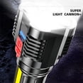 thumbnail image 4 of Linterna táctica cinco explosiones nucleares linterna LED impermeable súper brillante carga linterna de campamento lámpara de Mesa, 4 of 9