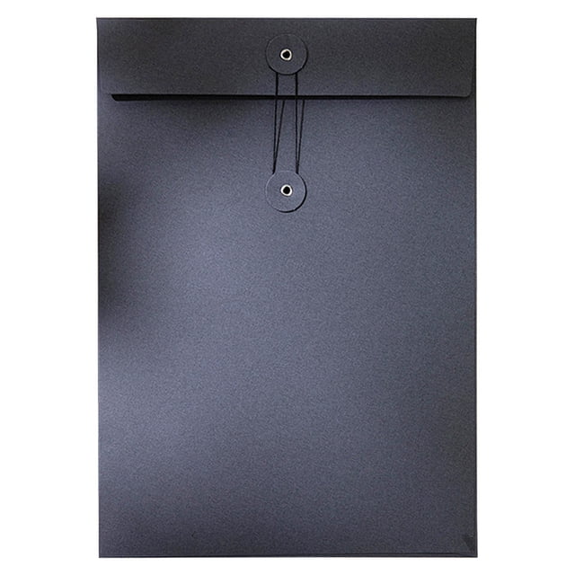 Jierger Kraft Paper Envelope Vintage Envelope Pockets with Button and String Closure for Mail Postcard Invitation, Brown, 9.41 x 13 Inch
