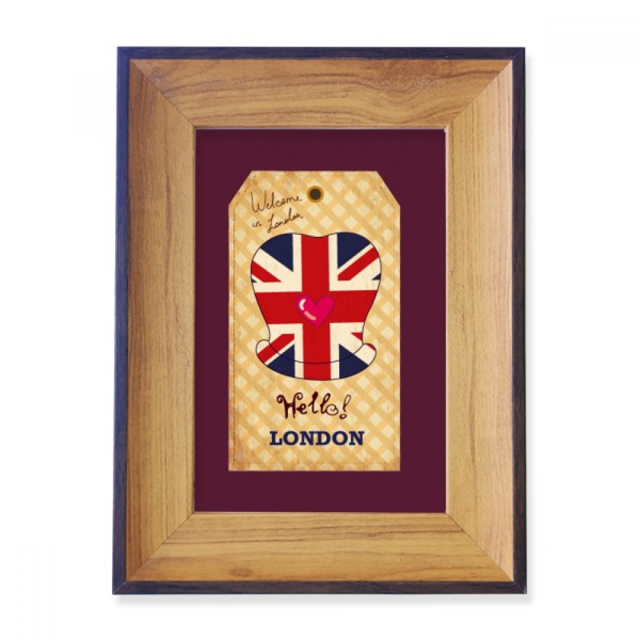 Formal hat UK London Stamp Britain Photo Frame Exhibition Display Art Desktop Painting