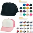 thumbnail image 4 of Classic Trucker Baseball Hats Caps Foam Mesh Blank Solid Two Tone Snapback Adult Youth, 4 of 48