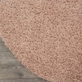 thumbnail image 5 of Nourison Malibu Shag Solid Shag Blush 4' x ROUND Area Rug, (4' Round), 5 of 10