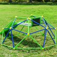thumbnail image 6 of Kids Climbing Dome with Wave Slide, Indoor Outdoor Geodesic Climber, Toddlers Climber Paly Center with Metal Frame for Backyard, 6 of 9