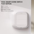 thumbnail image 3 of HUGFEGWE ZigBee Dual Smart Scene Switch Push Button for DIY Home Automation Scene Linkage APP Remote Control Intelligent Light Switch Household Appliances Smart Control CA919-130241, 3 of 9