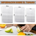 thumbnail image 2 of 3 Piezas Tabla Para Picar Acero Inoxidable, Titanium Cutting Board, Tablas Para Picar Cocina Antideslizante, Tablas de Cortar de Titanio 100% Puro de Doble Cara, Resistente Duradero, 2 of 4