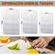 thumbnail image 2 of 3 Piezas Tabla Para Picar Acero Inoxidable, Titanium Cutting Board, Tablas Para Picar Cocina Antideslizante, Tablas de Cortar de Titanio 100% Puro de Doble Cara, Resistente Duradero, 2 of 4