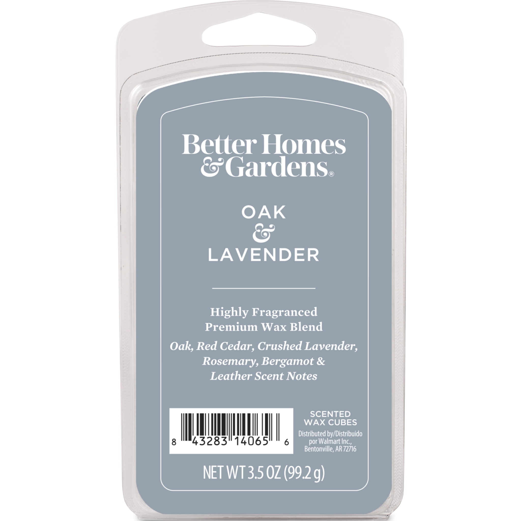 Oak & Lavender Premium Scented Wax Melts, Better Homes & Gardens, 3.5 oz (1-Pack)