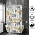 thumbnail image 4 of Coolnut Bath Shower Curtain Liners 72"x72", Beagle Puppies Polyester Waterproof with 12 Curtain Hooks Bathroom Accessories Decoration, 4 of 6