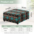 thumbnail image 7 of Xoenoiee Geometric Navajo Ethnic Tribe Print Stretch Ottoman Covers, Velvet Ottoman Slipcover Square Storage Stool Cover Footstool Slipcover for Living Room Furniture Protector, L, 7 of 7