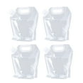 thumbnail image 1 of 4 Pcs 5L Outdoor Folding Bucket Water Portable Water Storage Container Water Storage Bag for Hiking Hunting Travel Camping (Transparent), 1 of 8