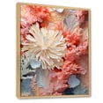 thumbnail image 2 of Designart "Blush And Ivory Seashore Coral Mosaic IV" Coastal Coral Under Water Floater Framed Canvas Wall Art, 2 of 5