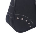 thumbnail image 4 of M Buder Bolso de Lona Moda Mujer Pequeño Bolso de Hombro Femenino Cadena Decoración Underarm Bag Negro Elegante Casual para Uso Diario 27 cm / 10.6 inches, 4 of 9