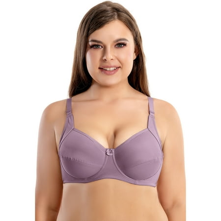 Aayomet Push Up Bra Women s Beauty Back Smoothing Minimizer Bra Purple 95D