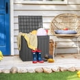 thumbnail image 7 of 31 Gallon Black Resin Wood Look Outdoor Storage Deck Box with Lockable Lid, 7 of 7