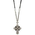 thumbnail image 2 of 1928 Jewelry With Black Beads Cross Pendant Necklace For Women 30 Inches, 2 of 4