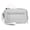 Gray, variant on Women's Quilted Nylon Wristlet Wallet, Travel Card Organizer w/ ID Window, 3 Zip Pockets, 3 Card Slots & Detachable Strap (White)