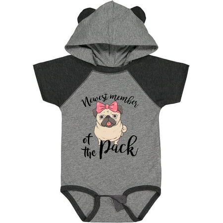 

Inktastic Pug - Newest Member of the Pack Gift Baby Girl Bodysuit