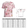 thumbnail image 2 of Floral Colorful Flower Women's T-Shirt Short Sleeve T Shirts Tops Tee Ladies Loose T, 2 of 6