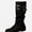 Black A, variant on Womens Slouch Boots, Flat Heels Mid Wide Calf Zipper Ladies Fall Winter Fashion Boots Beige US8.5