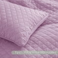 thumbnail image 3 of Exclusivo Mezcla King Size Quilt Set, 3-Piece Lightweight King Quilts Soft Bedspreads Bed Coverlets, Lilac, 104"x96", 3 of 9