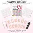 thumbnail image 3 of CurvLife Soft Ivory Elegance Press-On Nails - 24PCS Short Square, Minimalist Solid Color, Non-Toxic & Reusable, 3 of 4