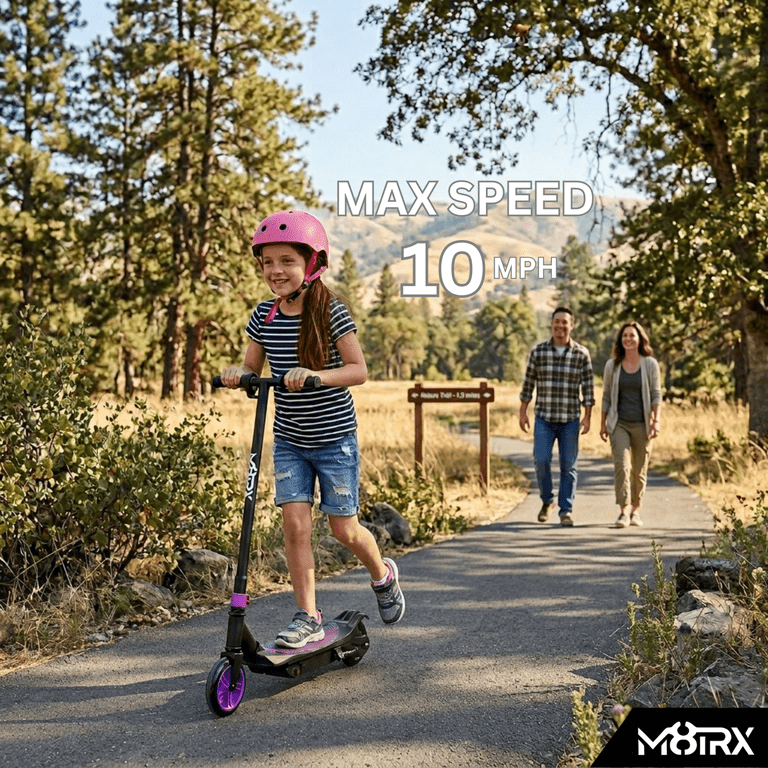 M8TRX Sports Purple 12V Electric Scooter for Kids Ages 6-12
