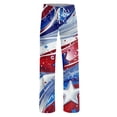 thumbnail image 3 of FrzhBrz 4th of July Pajama Pants Women Soft Wide Leg Loose Pj Bottoms Stretch Pj Pants Drawstring 250th Anniversary Sleepwear Bottoms Lounge, 3 of 6