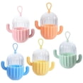 thumbnail image 5 of 5pcs Cactus Shaped Transparent Makeup Sponge Holders Portable Beauty Egg Cases for Cosmetic Sponge Storage, Travel & Desktop Decoration, 5 of 5
