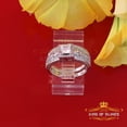 thumbnail image 6 of King of Bling's White Sterling Silver Square Cubic Zirconia 1.11ct Womens Fashion Ring Size 7, 6 of 12
