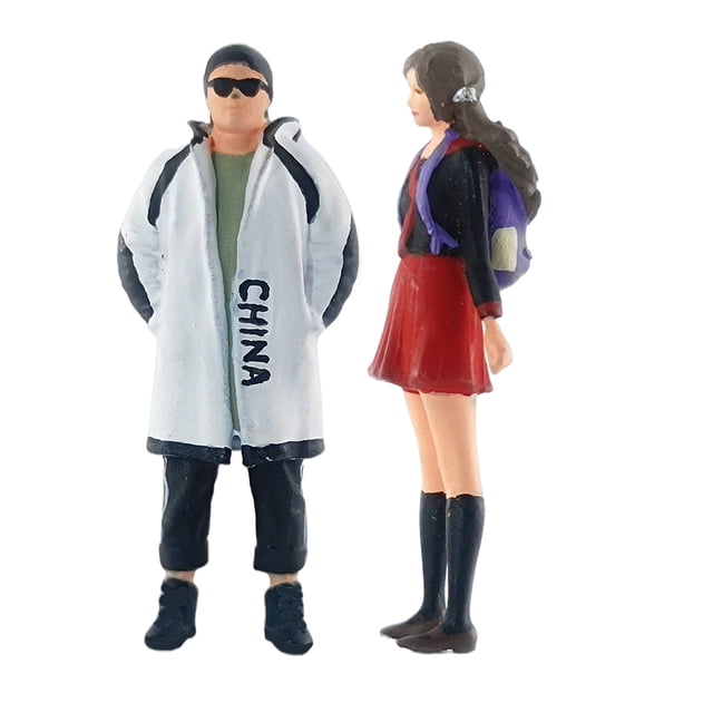 2 X 1:64 Escala Sunnimix Resina Personas Diseño para Caja de Cerillas Juguete Muñeca de figuras de personas
