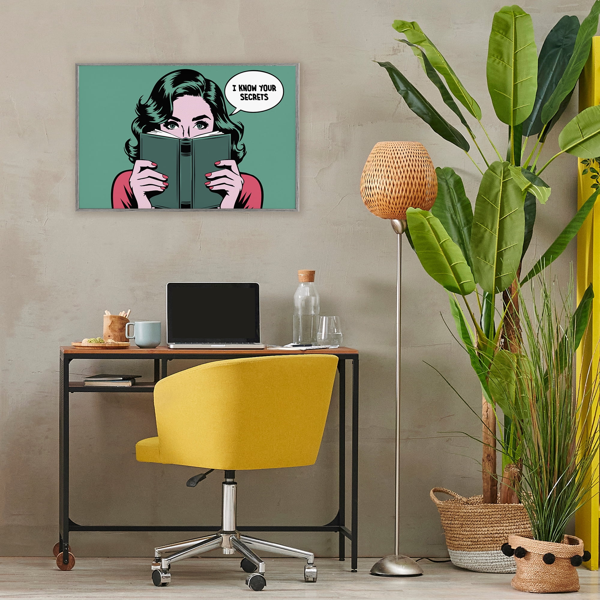 Stupell Industries Know Your Secrets Gray Framed Giclee Art, design by Andreas Magnusson