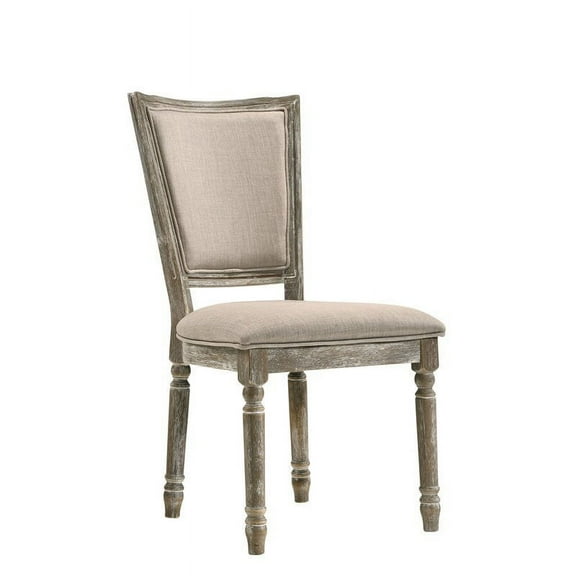 Bowery Hill Upholstered Dining Side Chair in Reclaimed Gray (Set of 2)