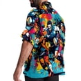 thumbnail image 3 of Football Men's Short Sleeve Beach Shirts, Hawaiian Printed Button Down Summer Casual Unisex Men's Shirts, 3 of 6