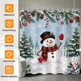 thumbnail image 2 of Tchckioa Shower Curtain,Winter Snowman Privacy Protection Hooks Bath Curtain for Bathroom Decor,72x72, 2 of 6