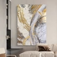 thumbnail image 6 of Abstract Impressions Textured Line Hand Painted Oil Painting Modern Abstract POP Geometry Wall Art Picture Vertical Living Room Porch Entrance Decor, 6 of 8