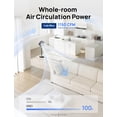 thumbnail image 4 of Dreo Ventilador para recámara, ventilador oscilante de 120°+120°, motor CC, circulador de aire de 85 pies para toda la habitación, 8 velocidades, 3 modos, ventiladores de pedestal silenciosos, 23dB,, 4 of 5