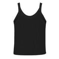 thumbnail image 5 of Women's Scoop Neck Ribbed Sleeveless Tank Top, Stretchy Casual Shirt for Workout or Everyday Summer Wear,Black L, 5 of 5