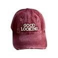 thumbnail image 2 of Dad Hat for Men Women AURORADY American Camouflage Baseball Hat Big Head Circumference Small Cowboy Cap, Wine One Size Baseball Caps, 2 of 3