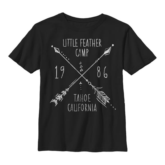 Boy's Lost Gods Tahoe California 198Camp  Graphic Tee Black Medium