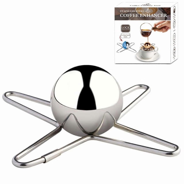Espresso Frozen Ball for Espresso Coffee, Little Stainless Steel Ice Ball, Italian Espresso Cooling Tool to Retain Aroma