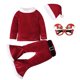 thumbnail image 3 of Baby Girls Christmas Cosplay Santa Claus Costume For Kids Xmas Party Red Clothes Tops+ Pants+Hat+Belt Children New Year Outfits, 3 of 5