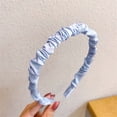 thumbnail image 1 of Satin Headbands Ruffled Hair Hoop Ruched Hair Band Satin Pleated Headbands Ruffled Hair Hoop Fashionable Hair Accessories For Women Girls, 1 of 2