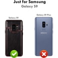 thumbnail image 3 of Compatible with Samsung Galaxy S9 Wallet Case with Card Holder, PU Leather Kickstand Card Slots Case,Double Magnetic Clasp Durable Shockproof Cover,Black, 3 of 7