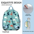 thumbnail image 5 of Mystical Shark Student Backpack - Durable Oxford Fabric School Backpack with Nautical Underwater Marine Life and Tropical Ocean Cartoon Design, 5 of 6