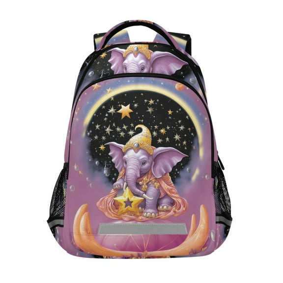 ALAZA Cute Elephant with Stars Backpack Elementary School Bag Bookbag Travel Rucksack