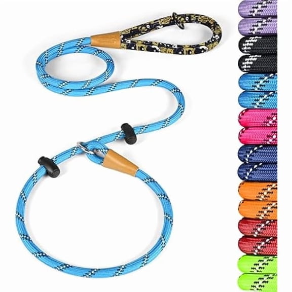 Eryueer Slip Lead Dog Leash Reflective, 6 FT x 1/2" Heavy Duty Comfortable Strong Rope Leash for Large, Medium Dogs, No Pull Pet Training Lead