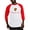 Red/White, variant on CafePress - Delta Chi Vertical Color Logo Baseball Jersey - Cotton Baseball Jersey, 3/4 Raglan Sleeve Shirt