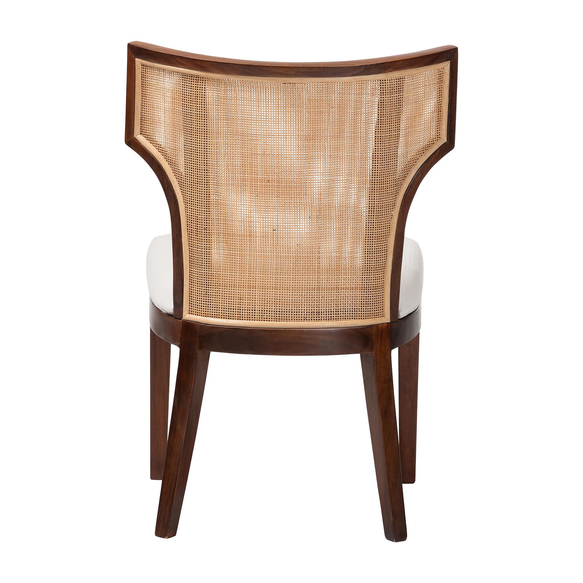 bali & pari Franco Boho Dining Chair, Dining Height, Natural Rattan